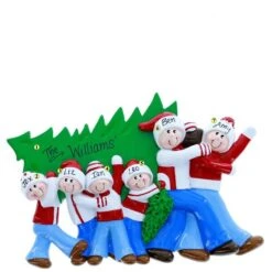 Tree Shopping Family Of 6