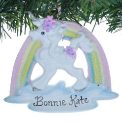 Unicorn And Rainbow Ornament -Esquire Shop W8457 2