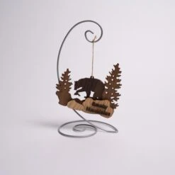 Smoky Mountains Wood Bear Ornament